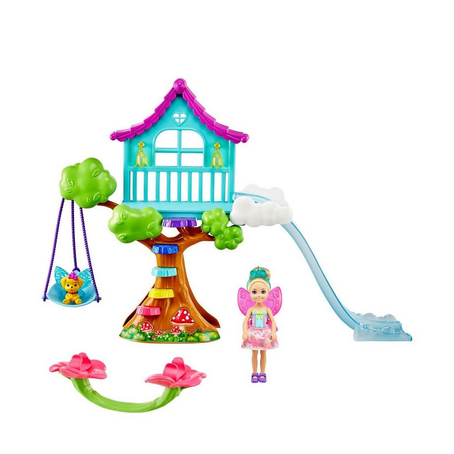 Barbie  Chelsea Dreamtopia Regenbogen-Schaukel-Spielset mit Puppe 