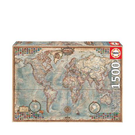 Educa  Carte du monde, 1500 pièces 
