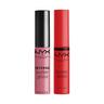 NYX-PROFESSIONAL-MAKEUP  2Me, Luv Me Butter Lip Gloss Duo 1 Nude Pink/Warm Red