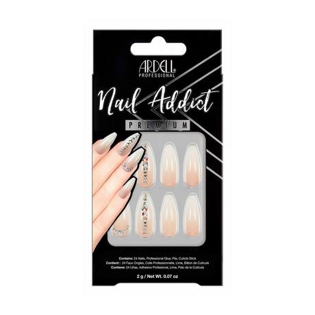 ARDELL Nail Addict Nail Addict Nude Light Crystals, Unghie Artificiali 