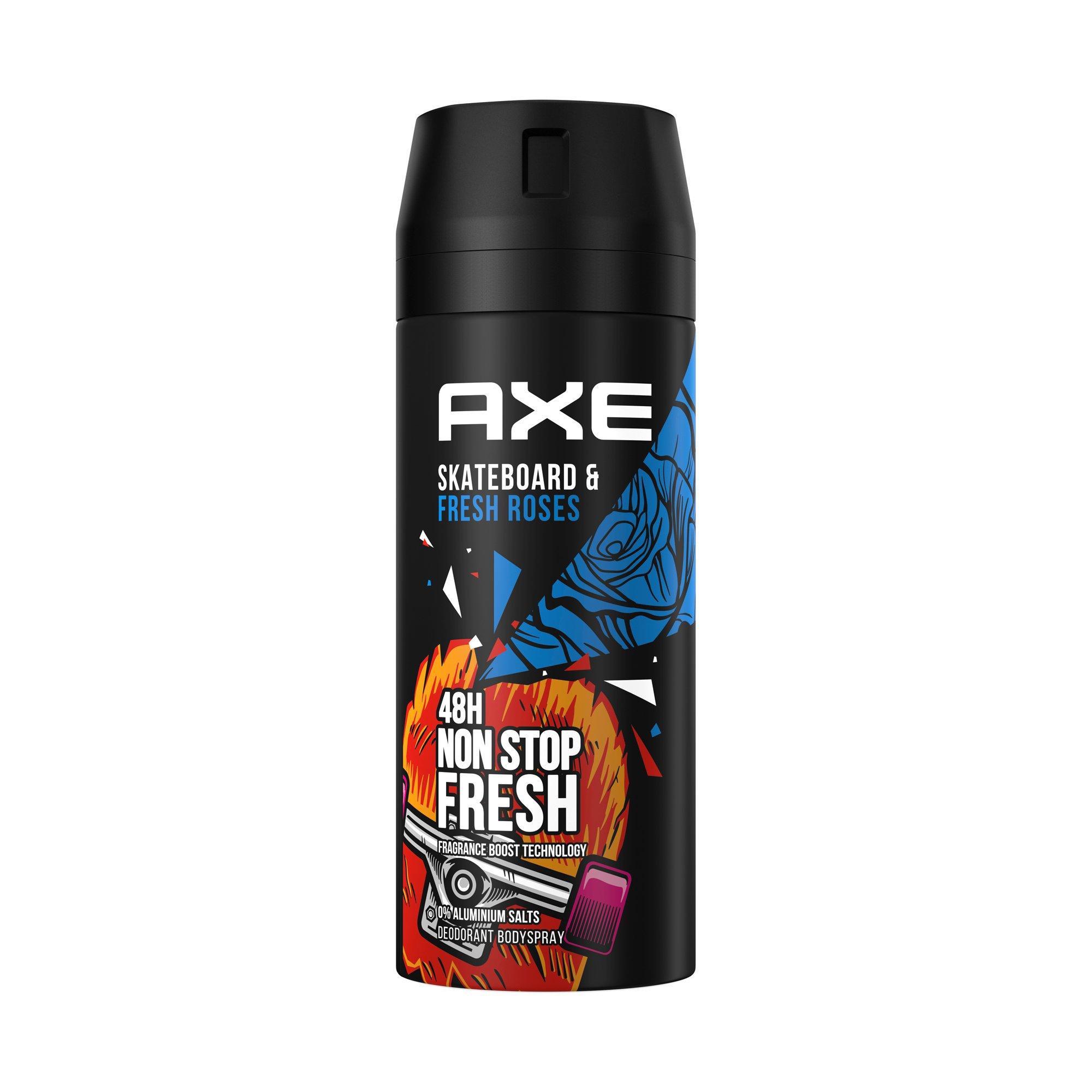 Image of AXE Skateboard &Fresh roses Deodorant & Bodyspray Skateboard & Fresh Roses ohne Aluminiumsalze - 150 ml