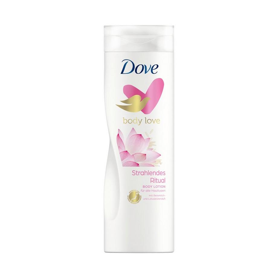 Dove Reiswasser & Lotusblüte  Body Love Body Lotion Strahlendes Ritual mit Reismilch- und Lotusblütenduft 
