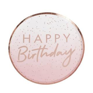 Ginger Ray  Piatti di compleanno Happy Birthday 