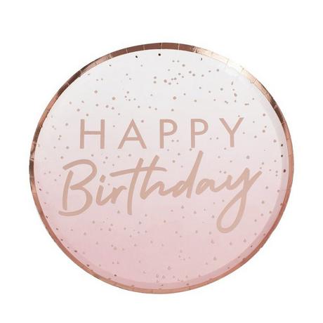 Ginger Ray  Piatti di compleanno Happy Birthday 