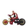 Hasbro  Marvel Flex Rider Iron Man mit 2-in-1 Motorrad Multicolor