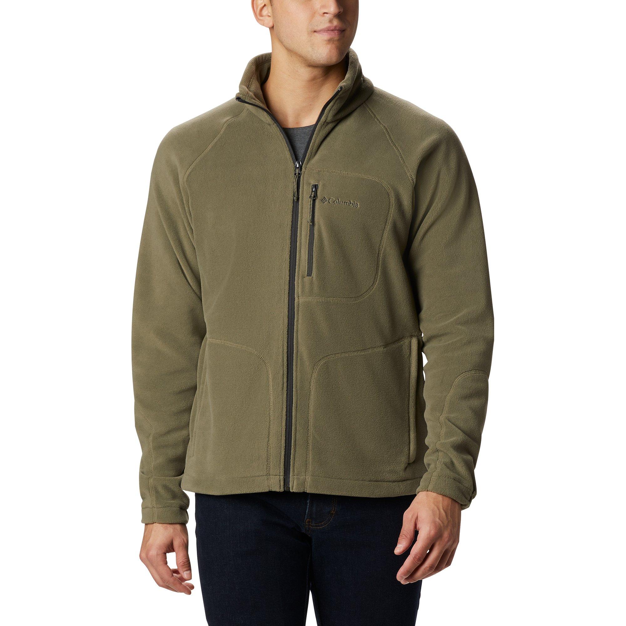 Image of Fleecejacke Ohne Kapuze Herren Olivegrün L