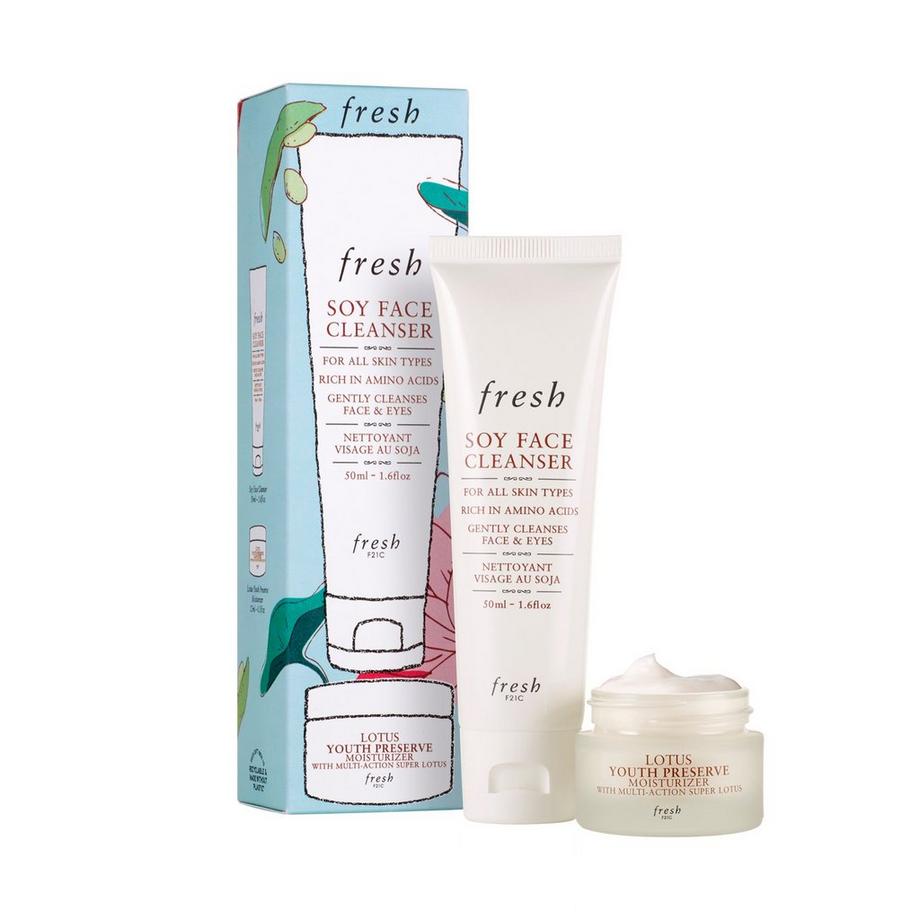 Fresh  Set Soy Face Cleanser + Lotus Face Cream 