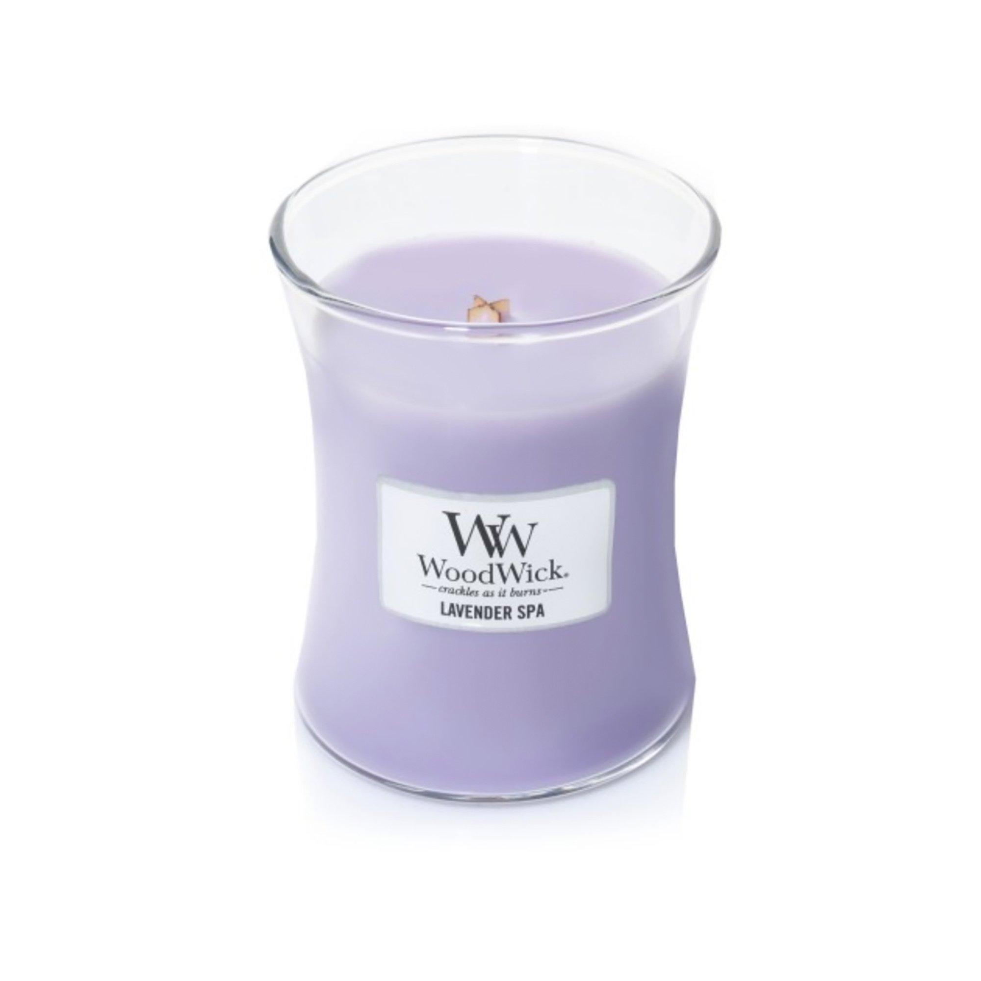 WoodWick Candela nel bicchiere Lavender Spa 