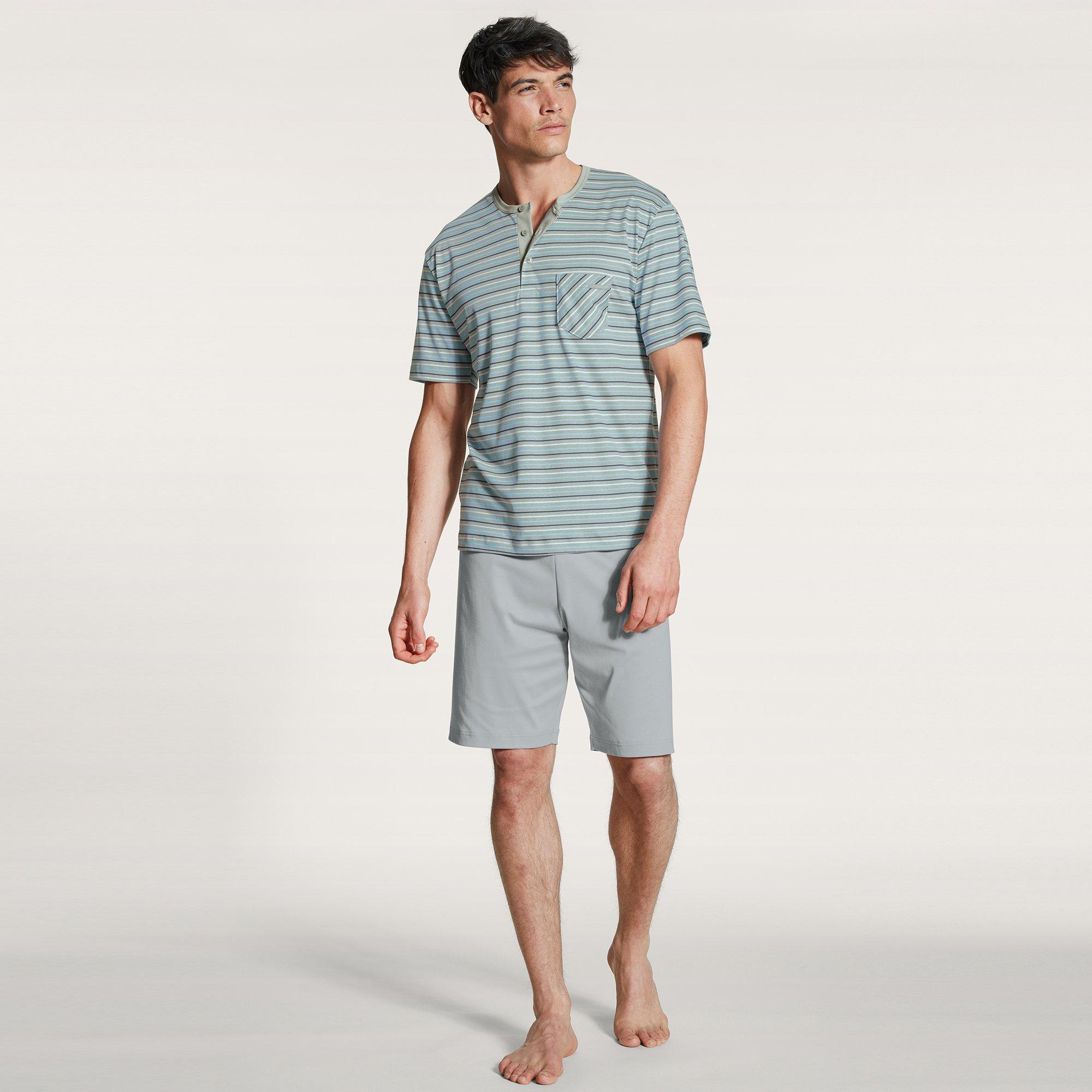 CALIDA Pyjama Relax Enjoy Herren (2 Tlg), Rundhals-Shirt & Hose Mit