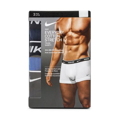 NIKE Everyday Cotton Stretch Pack Trio Trunk, Cotone 