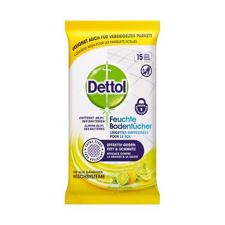Dettol DETTOL LINGETTES IMPRÉGNÉES POUR LE SOL 15 PCS  