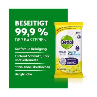 Dettol DETTOL LINGETTES IMPRÉGNÉES POUR LE SOL 15 PCS  