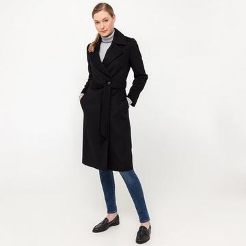 Manteau long en cachemire, droit