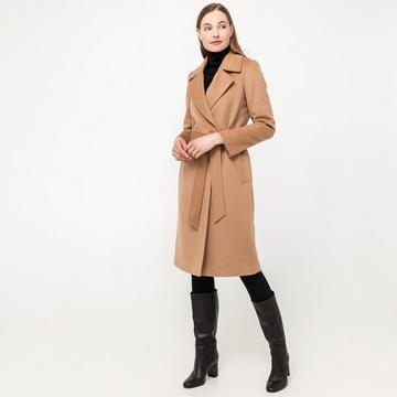 Manteau long en cachemire, droit