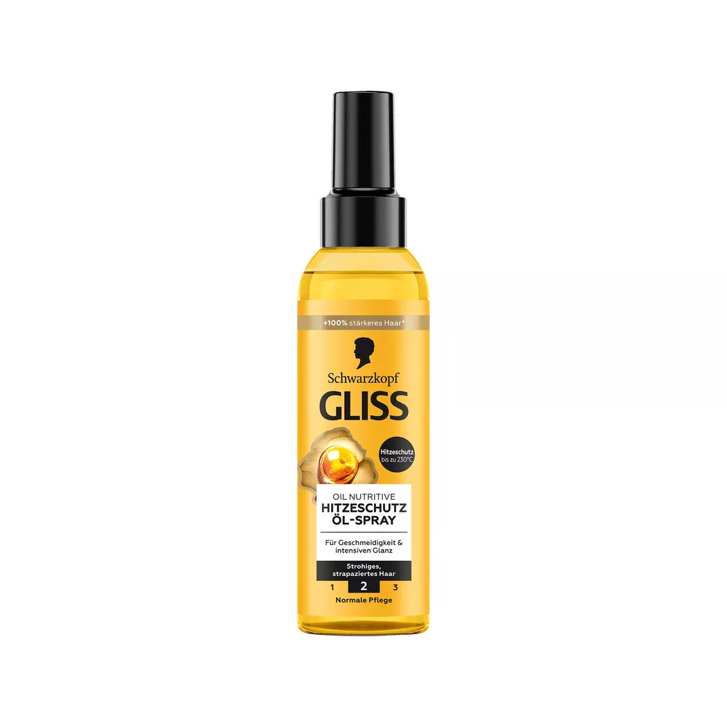 Gliss Kur - Oil Nutritive Hitzeschutz Öl-Spray, Schwereloses, 150  ml