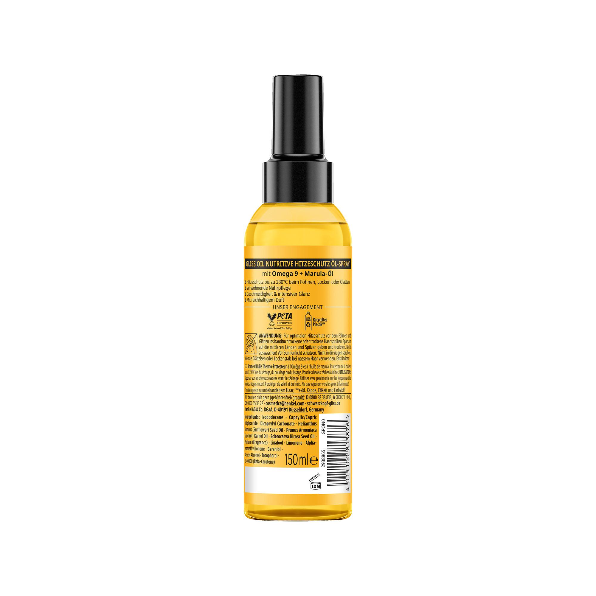 GLISS KUR Schwereloses Oil Nutritive Huile de protection contre la chaleur en spray 