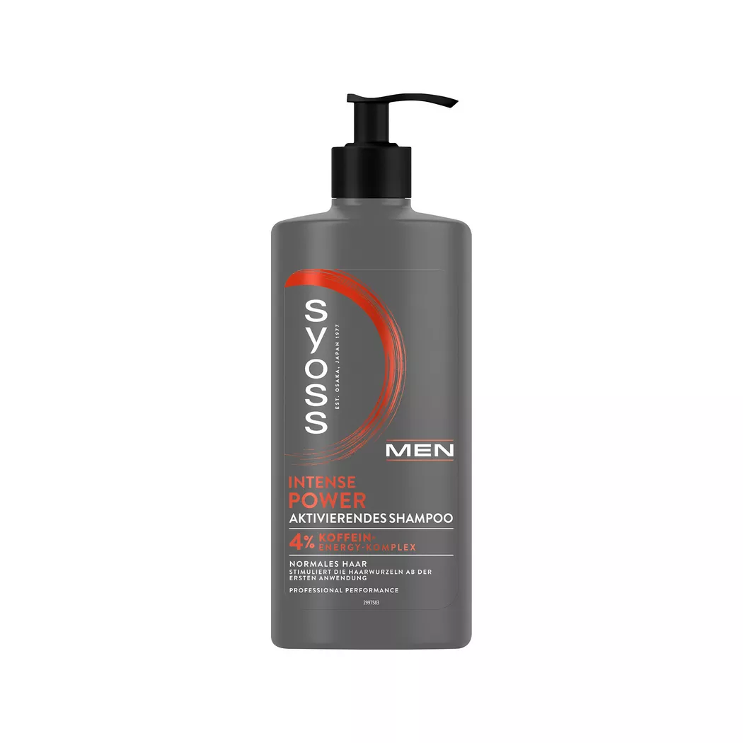 Syoss - Men Power Herrenshampoo, 440 ml, Schwarz Leicht