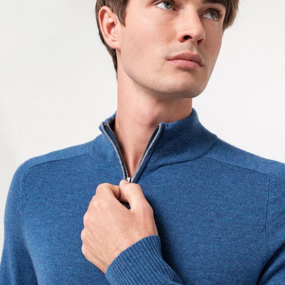 Manor Man Cashmere Blend Stehkragen Pullover  