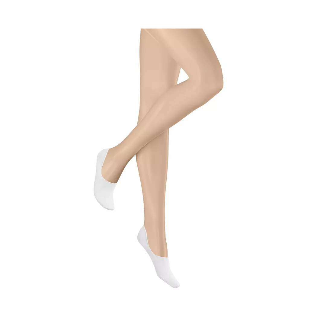 Füßlinge KUNERT "LIZ", Damen, Gr. 39-42, weiß, Baumwollmischung, normal, Socken, Anti-Rutsch im Fersenbereich, weich