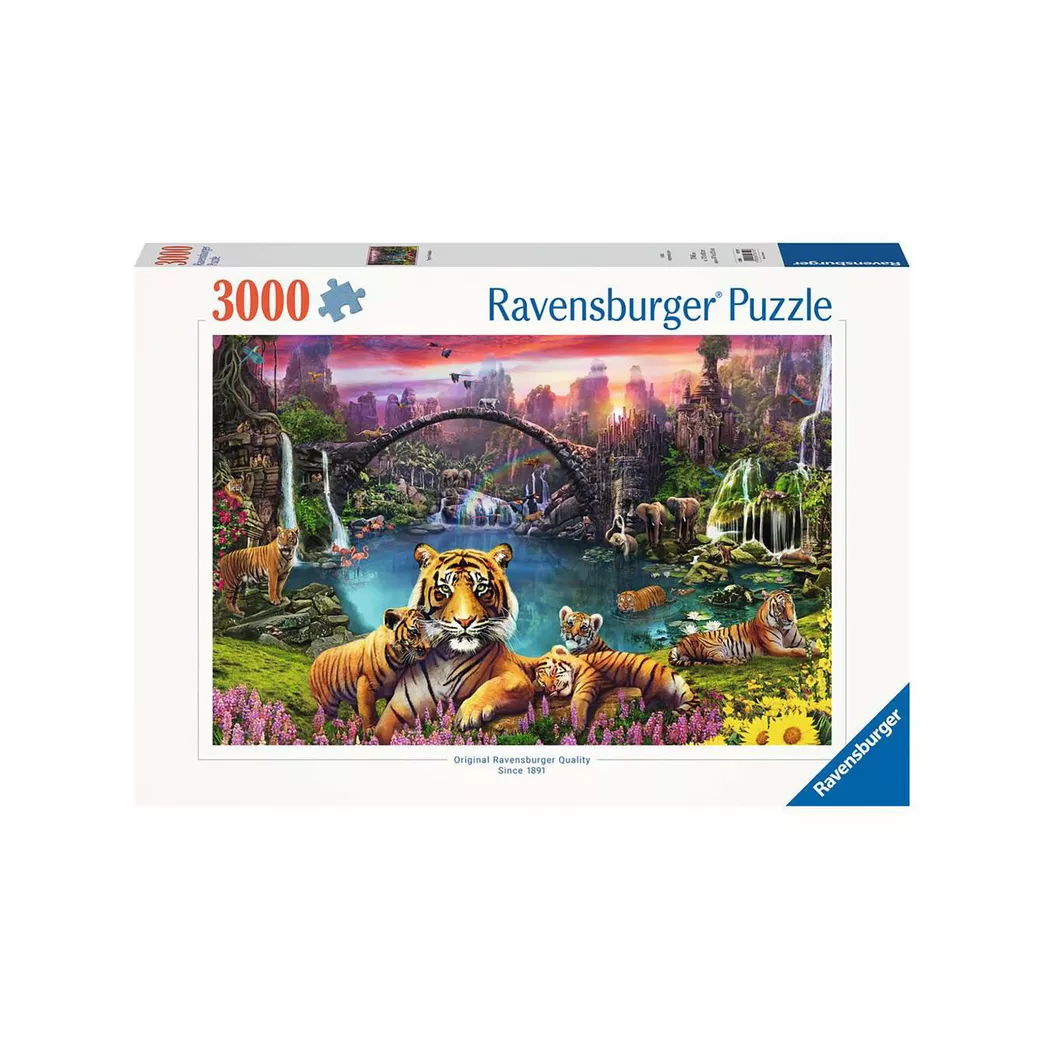 Ravensburger - Puzzle Tigre in paradiso, 3000 pezzi, Multicolore