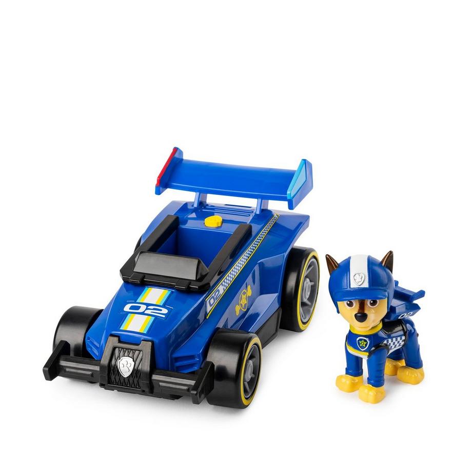 Spin Master  Paw Patrol Race & Go Deluxe Basis Fahrzeuge mit Figur (Ready, Race, Rescue), Zufallsauswahl 