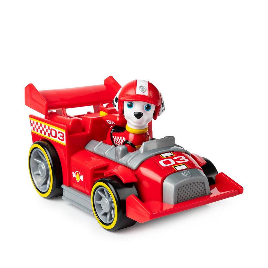 Spin Master  Paw Patrol Race & Go Deluxe Basis Fahrzeuge mit Figur (Ready, Race, Rescue), Zufallsauswahl 
