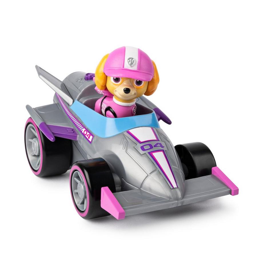 Spin Master  Paw Patrol Race & Go Deluxe Basis Fahrzeuge mit Figur (Ready, Race, Rescue), Zufallsauswahl 