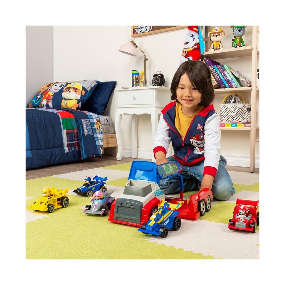 Spin Master  Paw Patrol Ready, Race, Rescue Mobile Pit Stop Team-Fahrzeug Inklusive Chase Figur & Fahrzeug 