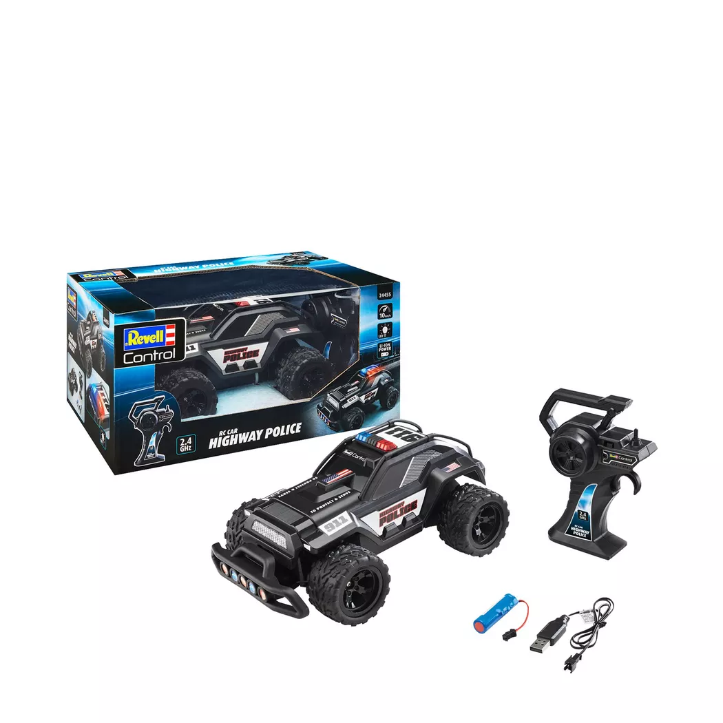 Revell Highway Police noir Auto RC électrique Véhicule dintervention prêt à fonctionner (RtR) 2,4 GHz