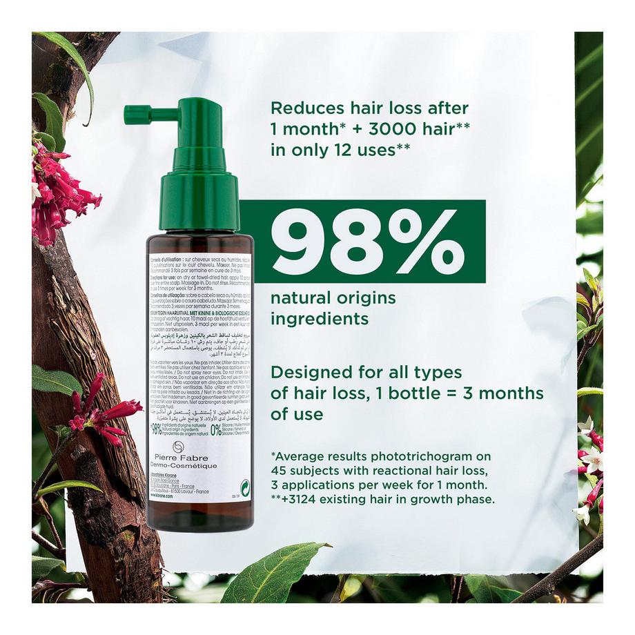 KLORANE  Quinine et edelweiss BIO Sérum contre la chute des cheveux 