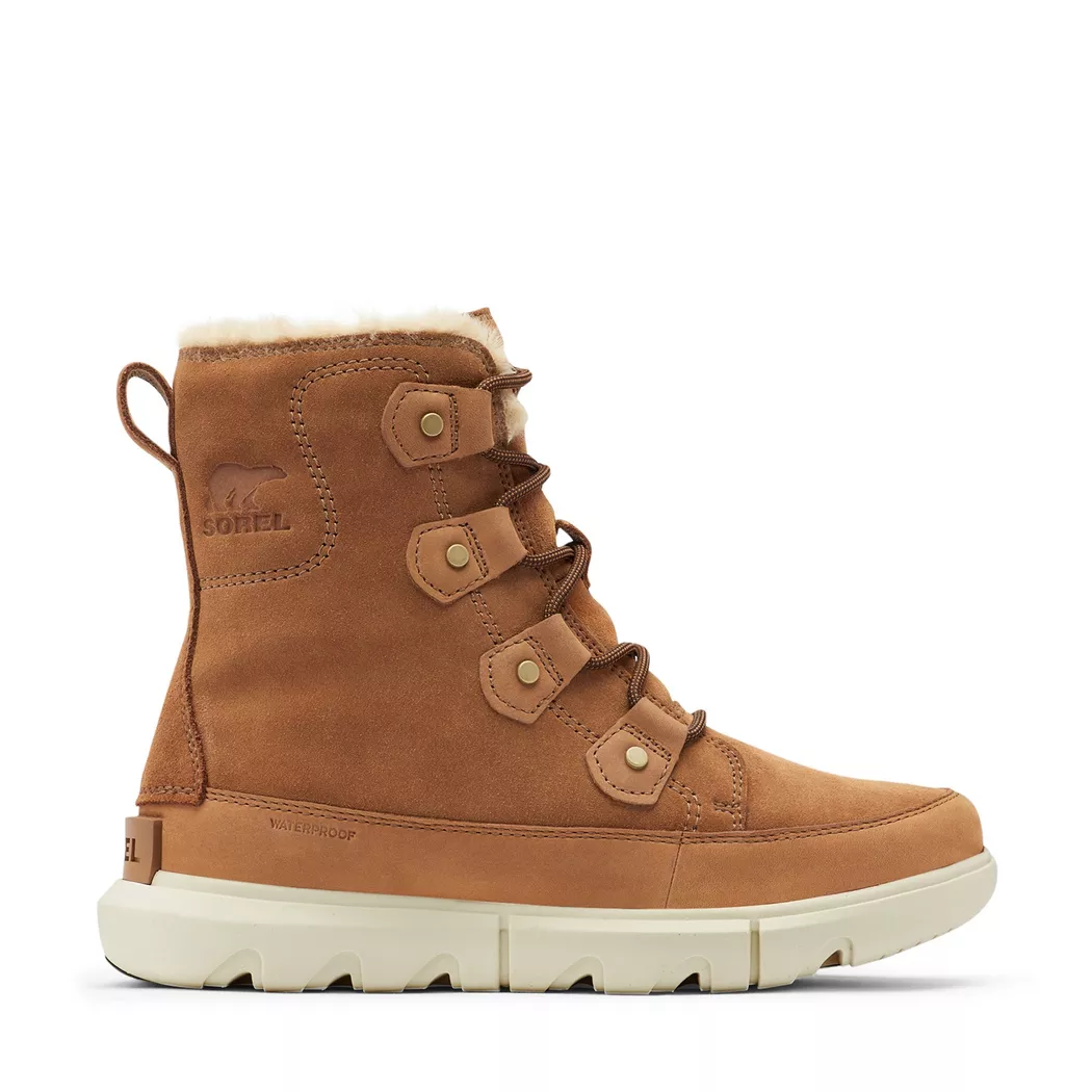 Sorel - Schnürstiefel, Explorer 2 Joan Faux Fur WP, 36, Braun