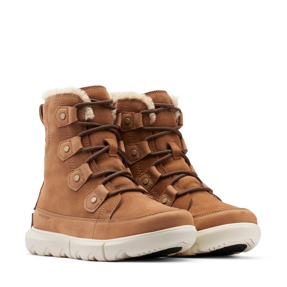 SOREL Explorer 2 Joan Faux Fur WP Schnürstiefel 