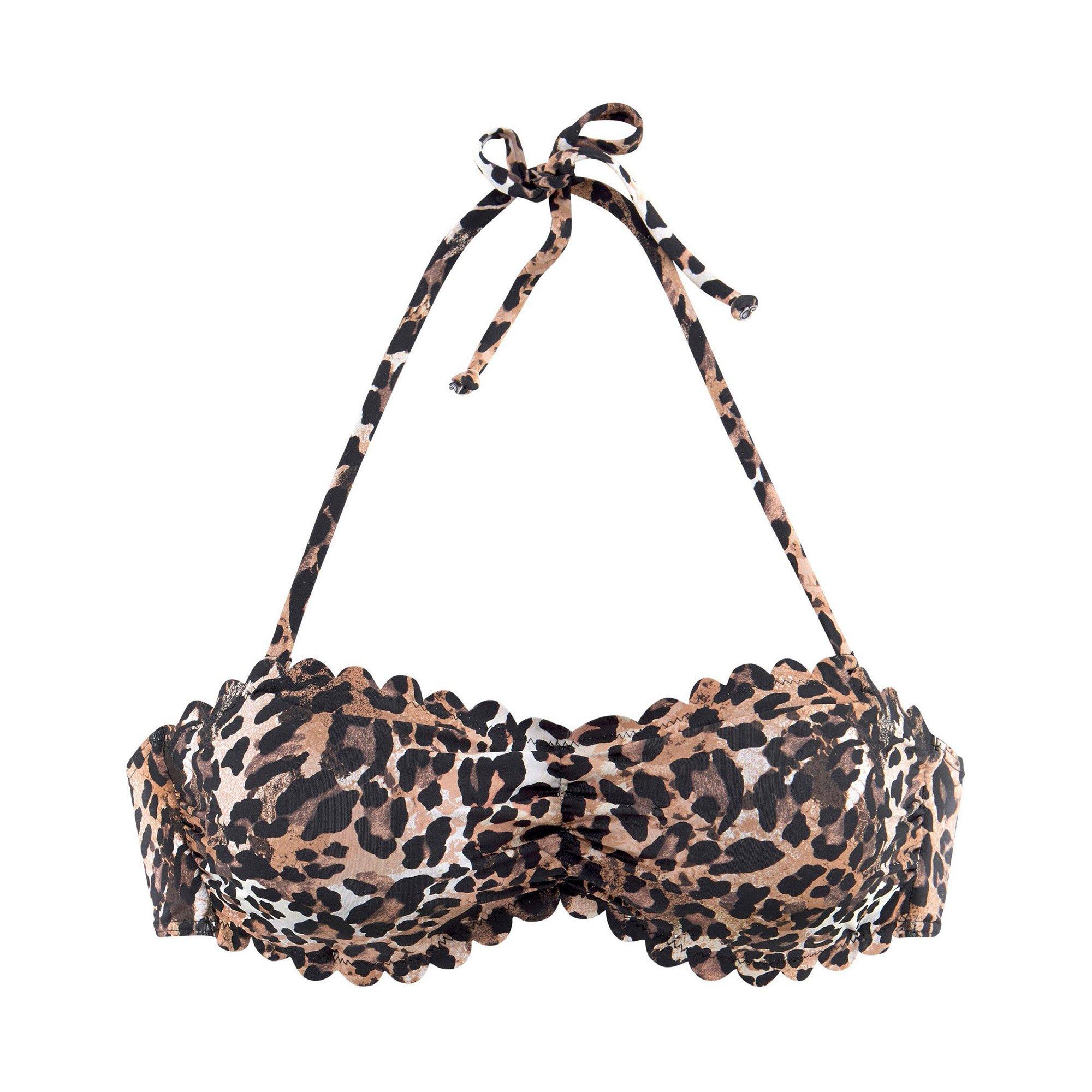 Image of Bikini Oberteil Mit Bügel Damen Braun Bedruckt B/40