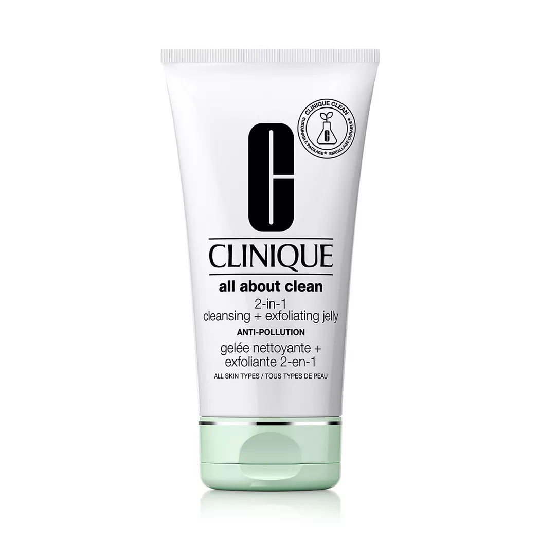 Clinique - All About Clean 2-In-1 Cleansing + Exfoliating Jelly Anti-Pollution, Clean, 150 ml