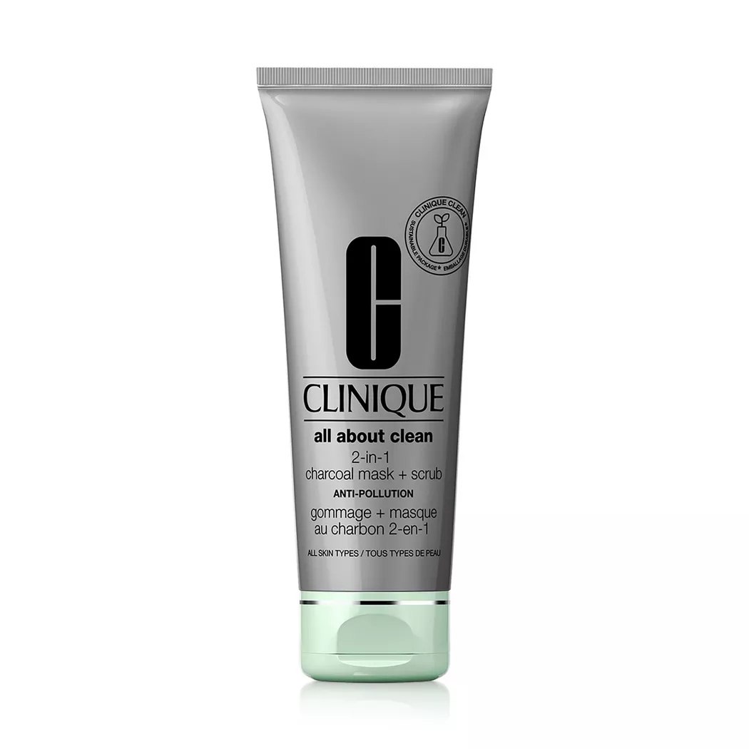Clinique - All About Clean Charcoal Scrub + Mask Anti-Pollution, Clean, 100 ml