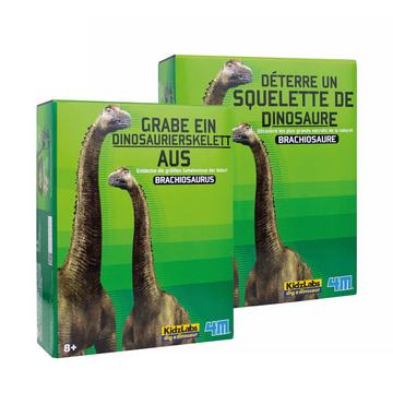 Grabe ein Dinosaurierskelett aus, Deutsch / Französisch