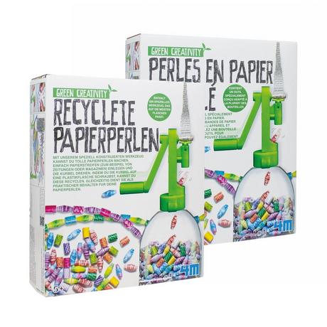 4M  Recyclete Papierperlen, Deutsch / Französisch 
