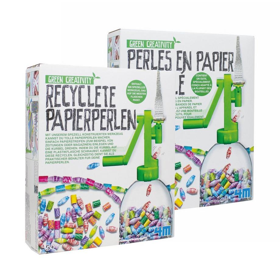 4M  Recyclete Papierperlen, Deutsch / Französisch 