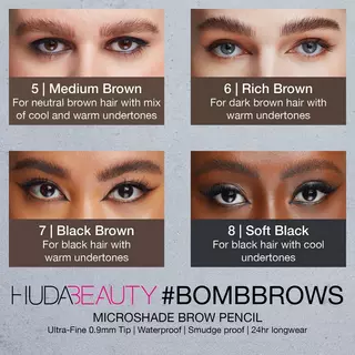 Huda Beauty  Bomb Brows Micro Pencil 5 MEDIUM BROWN