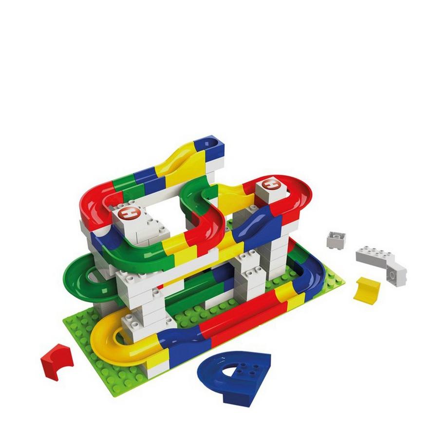 HUBELiNO  Kugelbahn: Bahnelemente Set, 55 Teile  