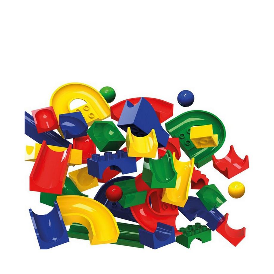 HUBELiNO  Kugelbahn: Bahnelemente Set, 55 Teile  