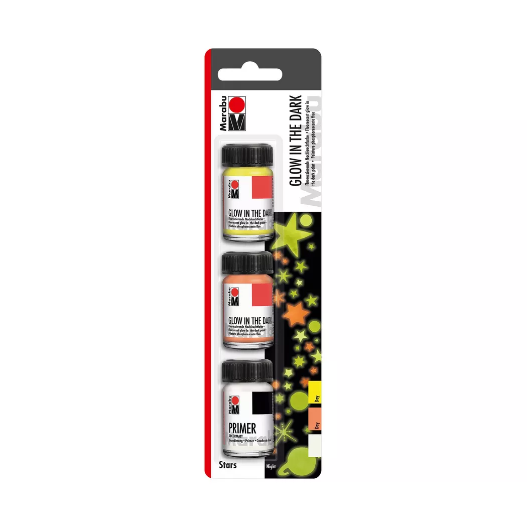Marabu Nachleuchtfarbe GLOW IN THE DARK STARS