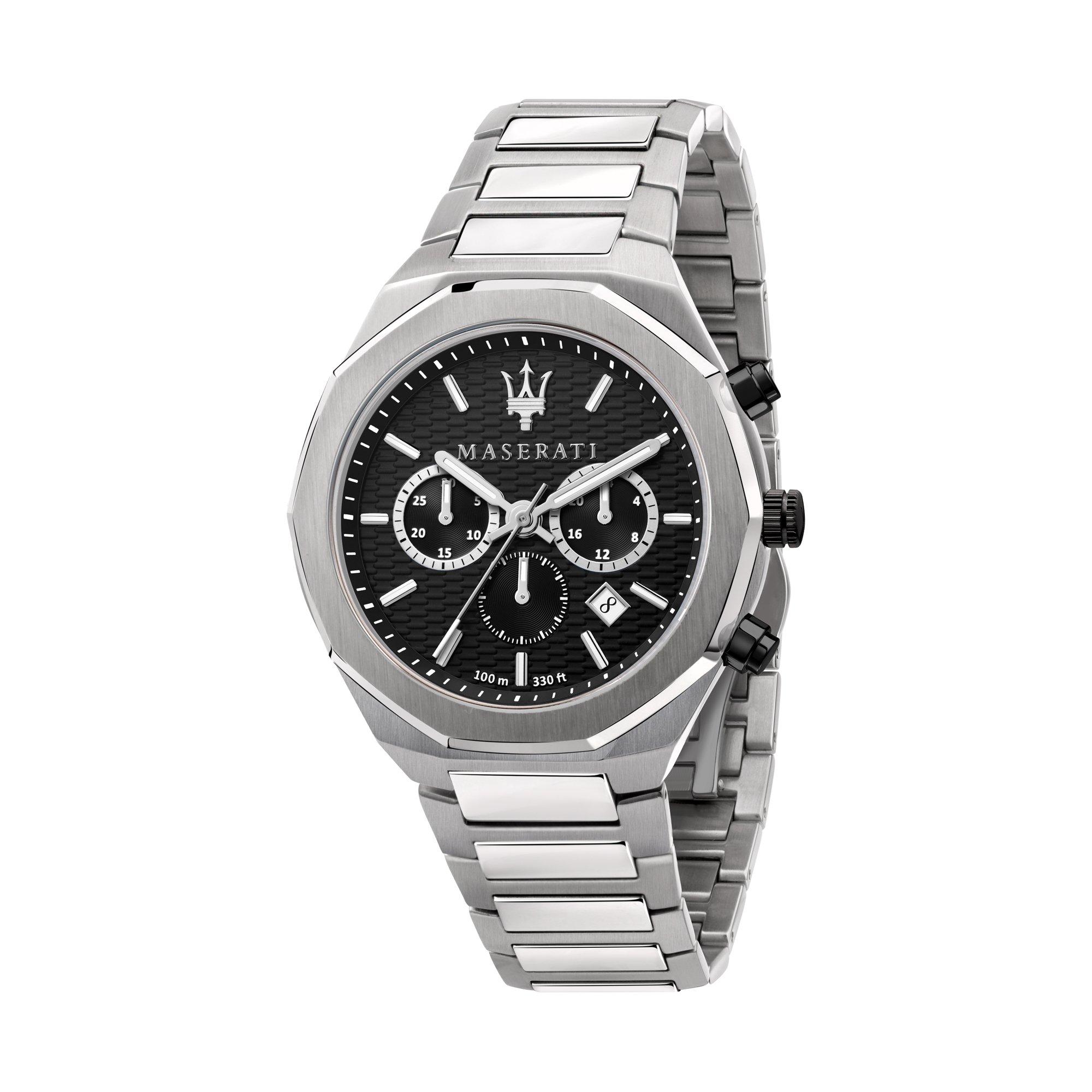Image of Chronograph Uhr Herren Silber 45mm