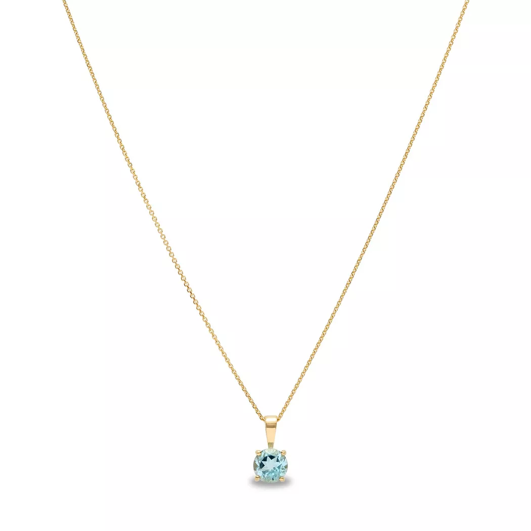 L' Atelier Gold 18 Karat by Manor - Halskette, 42, Blau