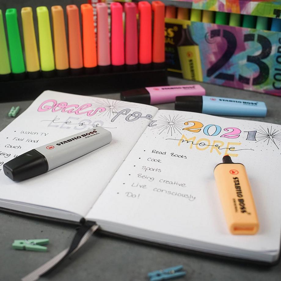 STABILO Leuchtmarker Set Boss Original 50 Jahre 