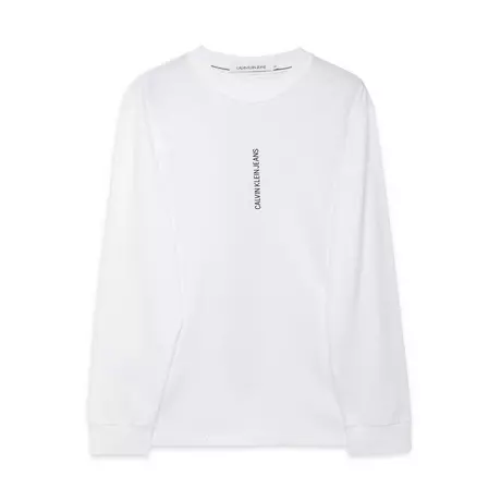 Calvin Klein Jeans T-shirt, Oversized Fit, manches longues PLUS INSTIT GRAPHIC L/S TEE Blanc