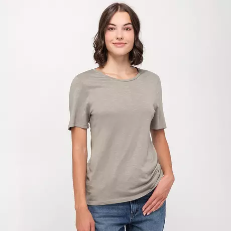 Manor Woman  T-Shirt, Rundhals, kurzarm Olivegrün