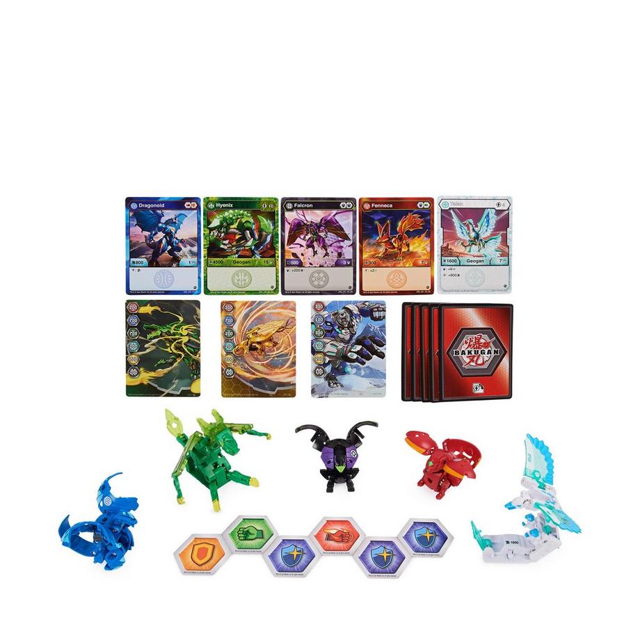 Bakugan  Geogan Rising Geogan Brawler Paquet de 5, assortiment aléatoire 