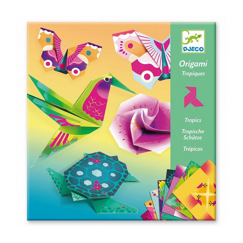 Djeco Origami Papier Tropische Schätze 