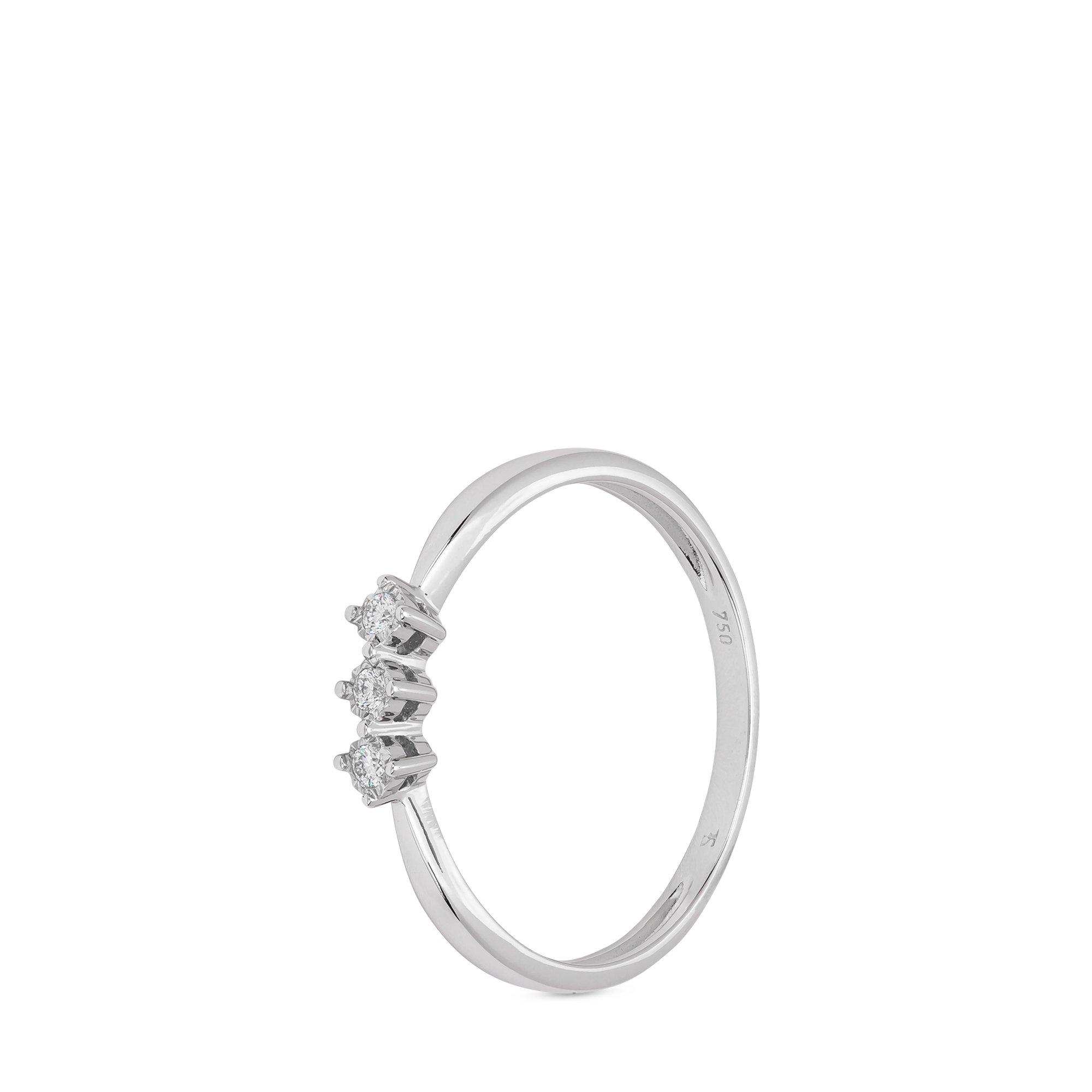 Image of Ring Mit Diamant Damen Weissgold 52